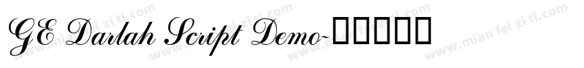 GE Darlah Script Demo字体转换